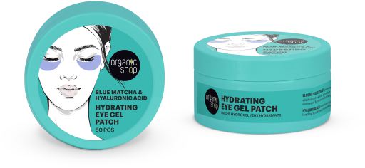 Organic Shop Patch idratante per gli occhi Matcha blu e acido ialuronico 60 unit&agrave;