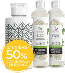 Armon&iacute;a Cosm&eacute;tica Natural Confezione di Acqua Micellare di Sambuco Biologica 3 Pezzi