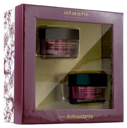 Atashi Cofanetto Rituale Giorno Antiossidante SPF 15 50 ml + Crema Antiet&agrave; 50 ml