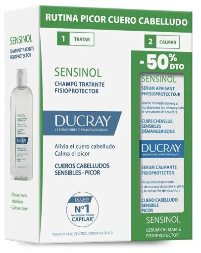 Set Sensinol Shampoo Lenitivo 200 ml + Sieri per Capelli 30 ml