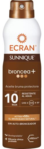 Ecran Sunnique Broncea+ Olio Nebulizzato SPF 10 250 ml