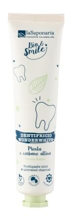 La Saponaria WonderWhite Dentifricio Sbiancante Menta e Carbone 75 ml