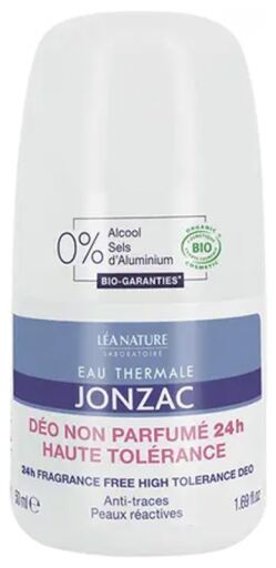 Eau Thermale Jonzac Deodorante REactive Alta Tolleranza 24h Senza Profumo 50 ml