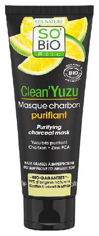 SO'BiO &eacute;tic Clean Yuzu Maschera viso purificante al carbone 75 ml