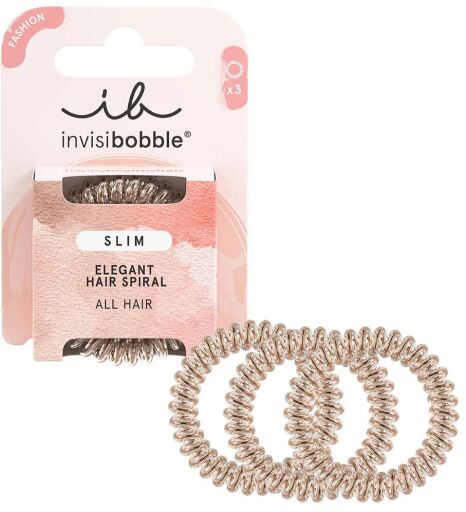Invisibobble Elastico per capelli Slim Bronze Me Pretty 3 pezzi