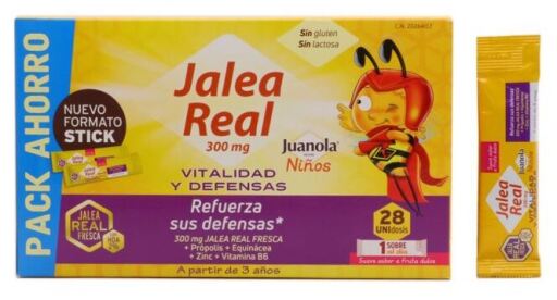 Juanola Pappa reale per bambini, vitalit&agrave; e difesa, 28 stick