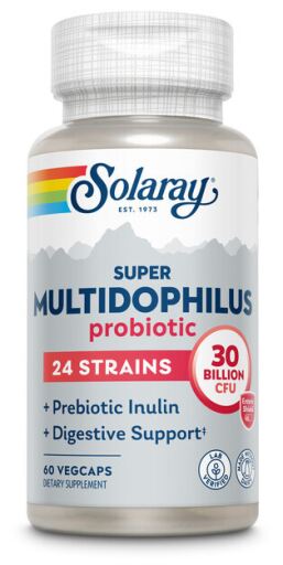 Solaray Super Multidophilus 24 ceppi, 30 miliardi di CFU, 60 capsule vegetali