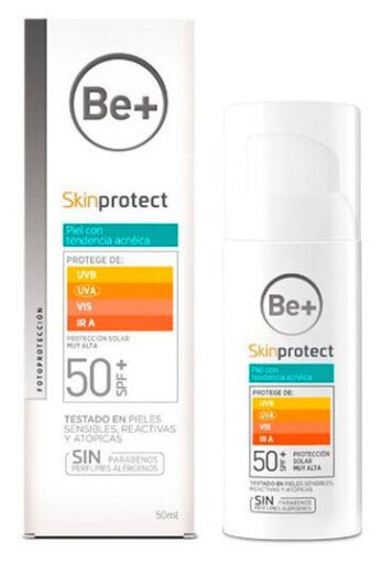 Be+ Gel viso Skinprotect per pelli acneiche SPF 50+ 50 ml