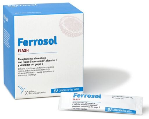 Laboratorios Vi&ntilde;as Ferrosol Flash 30 bustine