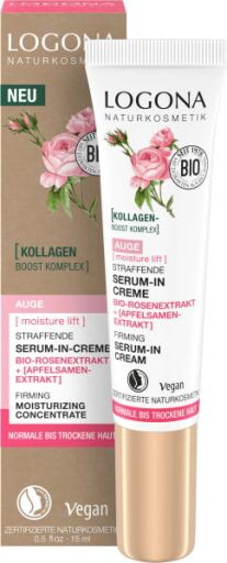 Logona Moisture Lift Siero Rassodante Contorno Occhi Rosa Biologico 15 ml