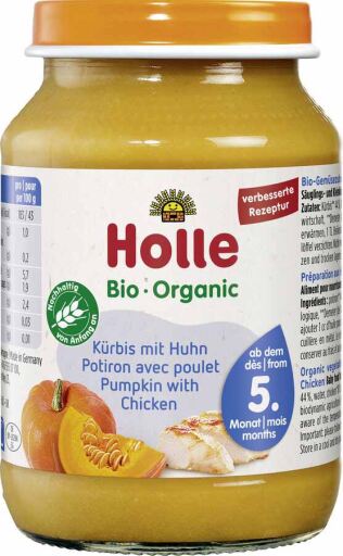 Holle Zucca con pollo in barattolo, 190 g