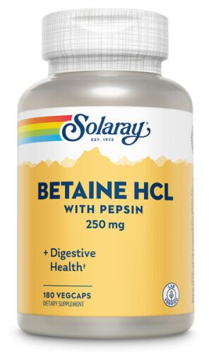 Solaray Betaina HCl Pepsina 250 mg 180 Capsule
