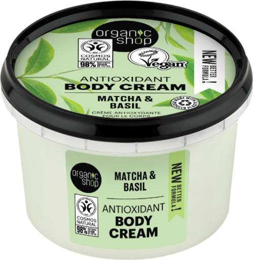 Organic Shop Crema Corpo Antiossidante Matcha e Basilico 250 ml
