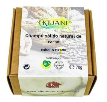 Kijani Shampoo Solido al Cacao per Capelli Ricci 70 gr