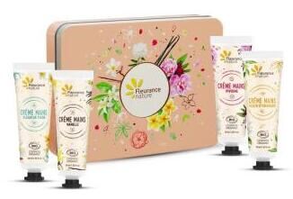 Fleurance Nature Quartetto di creme per le mani al petto di pesca 4 unit&agrave;