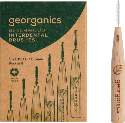 Georganics Scovolino interdentale in legno di faggio 2