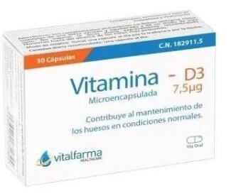 Vitalfarma Vitamina D3 7,5 Mcg (300Ui) 30 Capsule