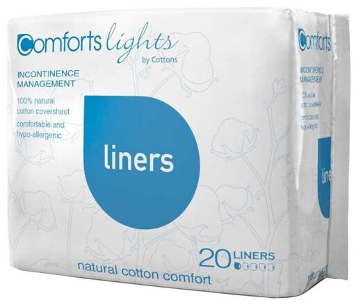 Cottons Organic Salvaslip per incontinenza leggera 100% cotone 20 unit&agrave;