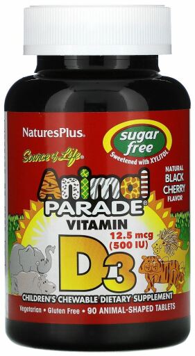 NaturesPlus Animal Parade Vit D3 500Ui 90 Compresse Mast