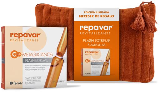 Repavar Siero di metaglicani C5,5% in fiale + beauty case