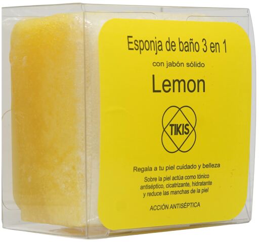 Tikis Spugna Quadrata con Sapone al Limone 100 gr