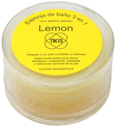 Tikis Spugna Tonda Con Sapone Al Limone 100 gr