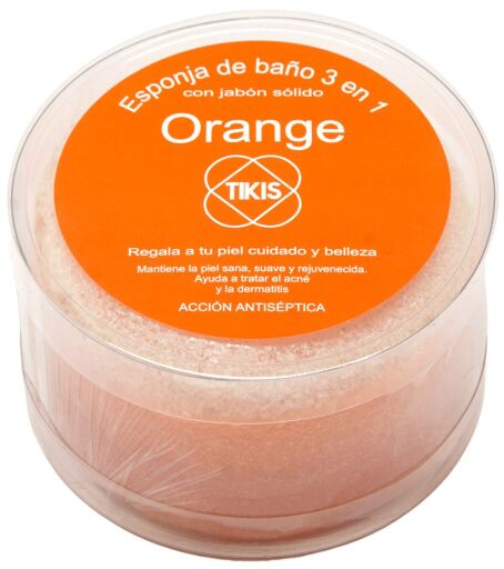 Tikis Spugna Tonda Con Sapone All'Arancia 100 gr