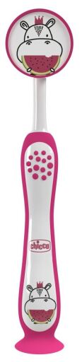 Chicco Spazzolino Hippo Pink 36m+ 1 unit&agrave;