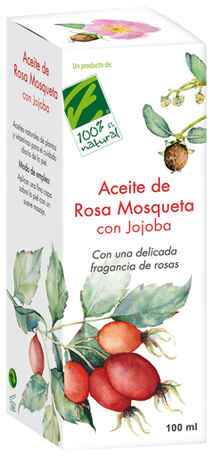 100% Natural Olio di Rosa Canina con Jojoba 100 ml