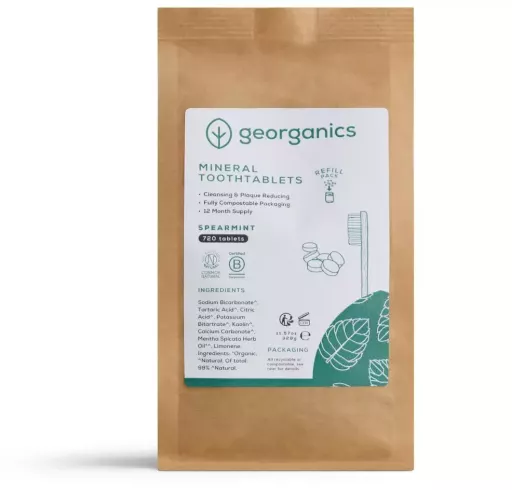 Georganics Dentifricio minerale alla menta piperita in compresse 720 unit&agrave;