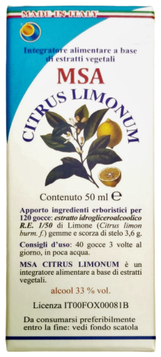 Herboplanet Msa Citrus Limonum Germogli e Corteccia di Rami 50 ml