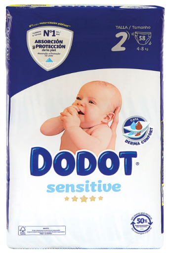 Dodot Pannolini Sensibili Taglia 2 4-8 Kg 58 Unit&agrave;