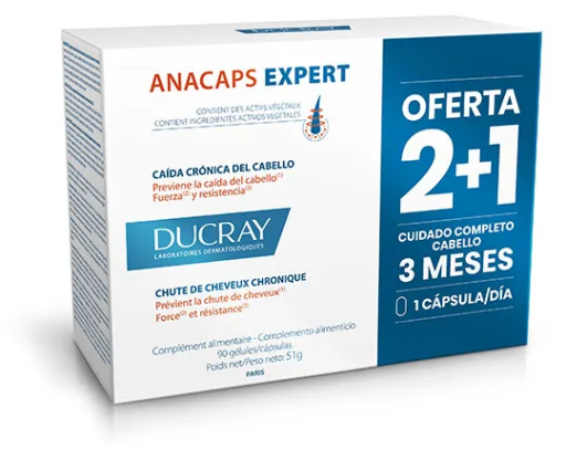 Ducray Anacaps Expert Perdita Cronica dei Capelli 90 Capsule