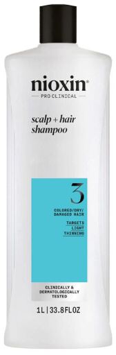 Nioxin Shampoo System 3 per capelli tinti e danneggiati con lieve indebolimento