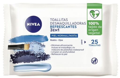 Nivea Salviette struccanti rinfrescanti 3 in 1 25 unit&agrave;