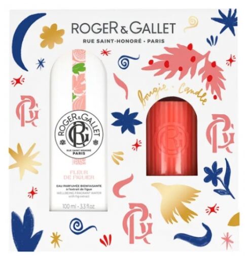 Roger & Gallet Fleur de Figuier Acqua Profumata Benefica 100 ml + Candela 75 gr