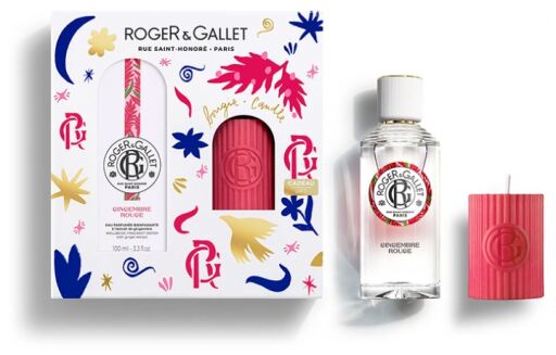 Roger & Gallet Gingembre Rouge Acqua Profumata Benefica 100 ml + Candela 75 gr