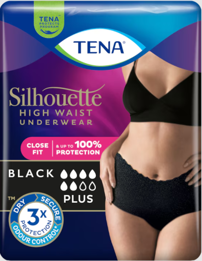 Tena Silhouette Preto Vita Alta Taglia M 9 Unit&agrave;