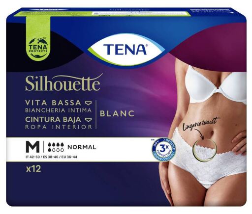 Tena Silhouette Bianco Vita Bassa Media 12 Unit&agrave;