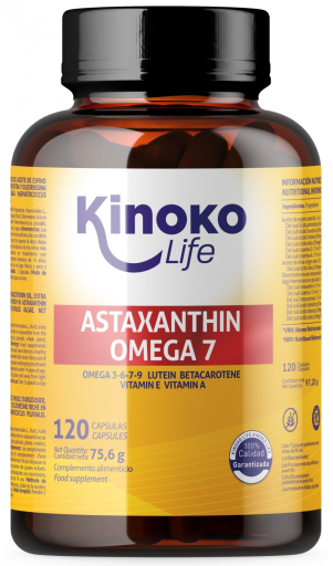 Kinoko Life Astaxantina-Omega7 Olio di olivello spinoso 120 capsule