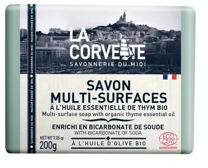 La Corvette Sapone Solido Multisuperficie all'Olio di Timo 200 gr