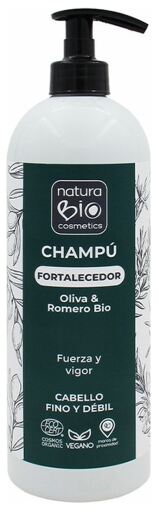 NaturaBIO Cosmetics Shampoo Rinforzante al Rosmarino Oliva 740 ml