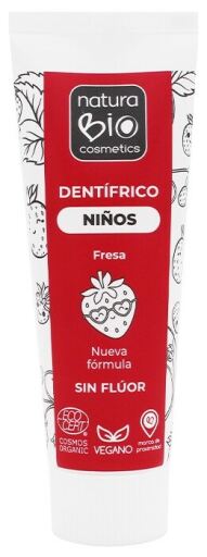 NaturaBIO Cosmetics Dentifricio per bambini Fragola 75 ml