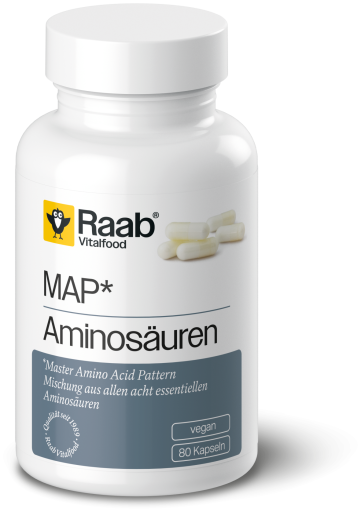 Raab Vitalfood Mappa Aminoacidi 600 mg 80 Capsule Vegane