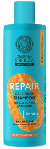 Natura Siberica Shampoo riparatore alla cheratina Oblepikha 400 ml