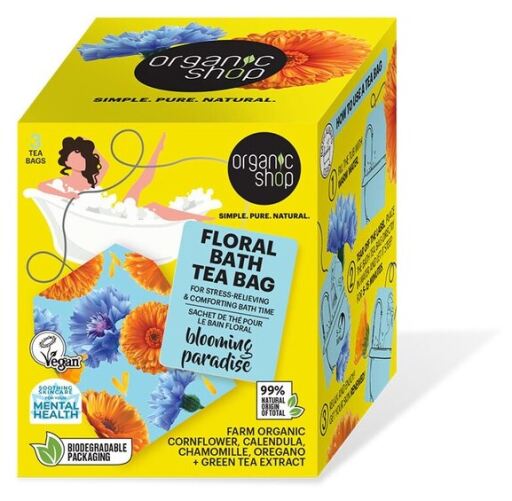 Organic Shop Blooming Flowers Bath Tea Bags 3 unit&agrave; x 50 gr