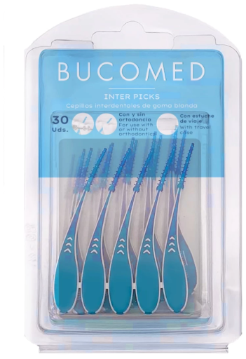Normon Spazzolino interdentale in gomma Bucomed Inter-Picks 30 unit&agrave;