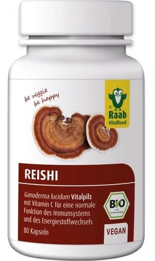 Raab Vitalfood Reishi 80 Capsule Bio Sg Vegano