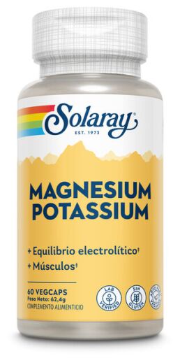 Solaray Magnesio Potassio 60 Capsule Vegetali