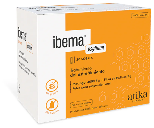Atika Pharma Ibema Psillio in polvere Soluzione Orale 20 Bustine x 9 gr